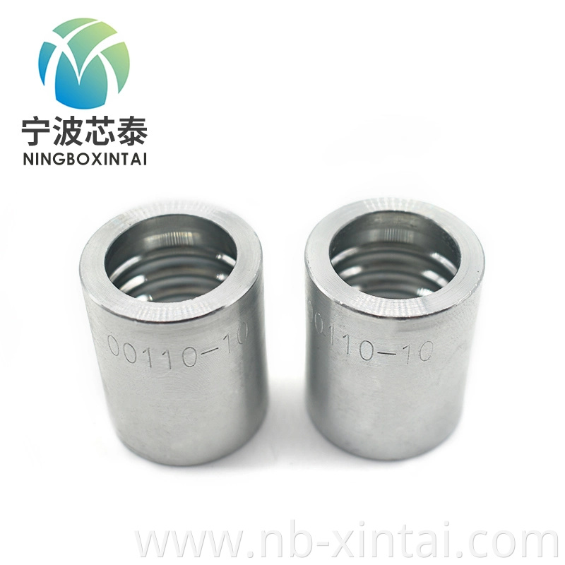 Cold Heading Female Thread Hydraulic Hose Ferrule Fittings 00110 Provide Sample